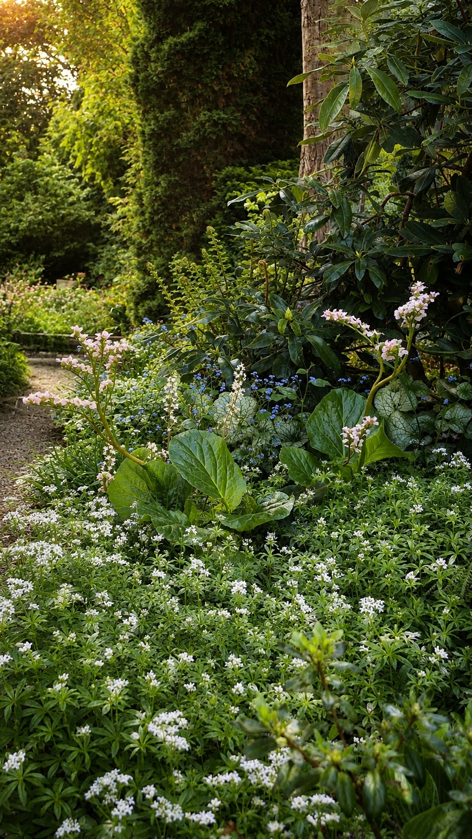 Garten im Morgenlicht
